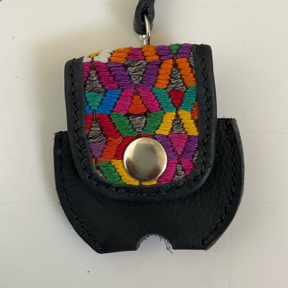 Air pod case huipil and leather like nena and co brand